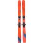 Esquíes Elan Ripstick 116 con fijaciones montadas, vistos de frente.