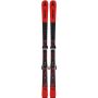 Esquíes Atomic Redster S7 2022 con fijaciones, listos para usar en la nieve.
