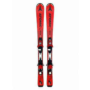 Esquíes Atomic Redster MH con fijaciones, listos para usar en pista.